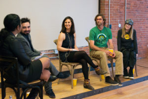 Elizabeth Segran, Staff Writer at Fast Company (Moderator) Yazmany Arboleda, artist and cofounder of limeSHIFT Elizabeth Thys, CEO of limeSHIFT Bert Jacobs, CEO of Life is Good Colleen Clark, Director of Optimistic People at Life is Good